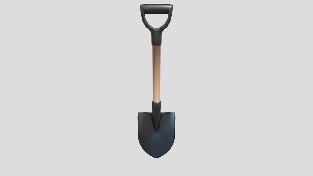 Low-Poly Stylized Shovel