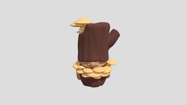 Sculpted Wood Character 3D Model