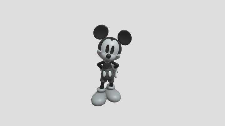 Classic Suicide Mouse 3D Model