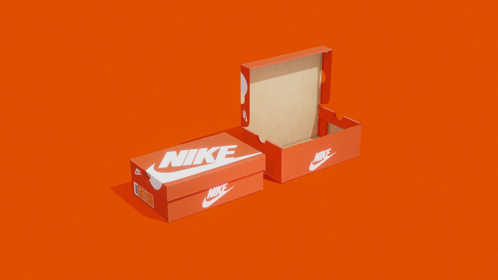 3D model Nike Shoe Box - This is a 3D model of the Nike Shoe Box. The 3D model is about a couple of boxes.
