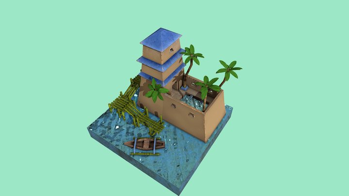 East Asian House - Twan Kosse 3D Model