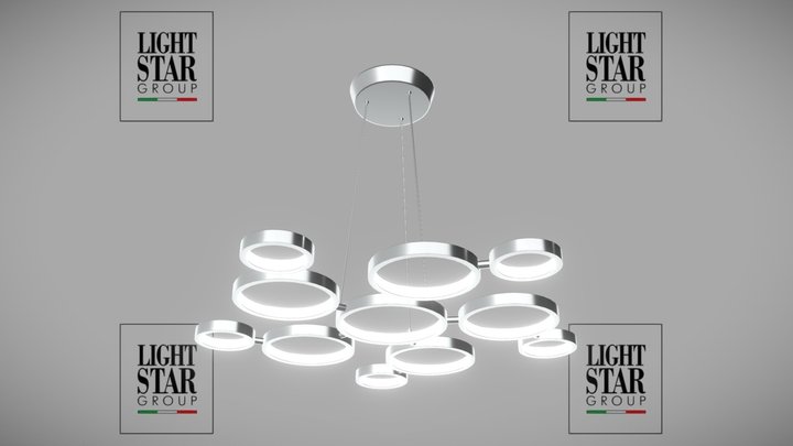 763010 Unitario Lightstar chandelier 3D Model