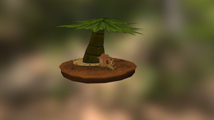 Jungle Hut 3D Model
