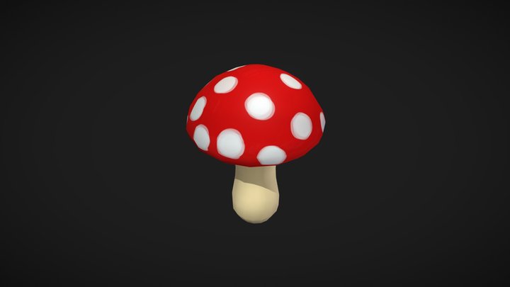 Mushroom 3d Low poly 3D Model