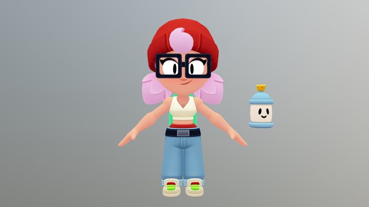Tricky Janet - Brawl Stars 3D Model 3D Model
