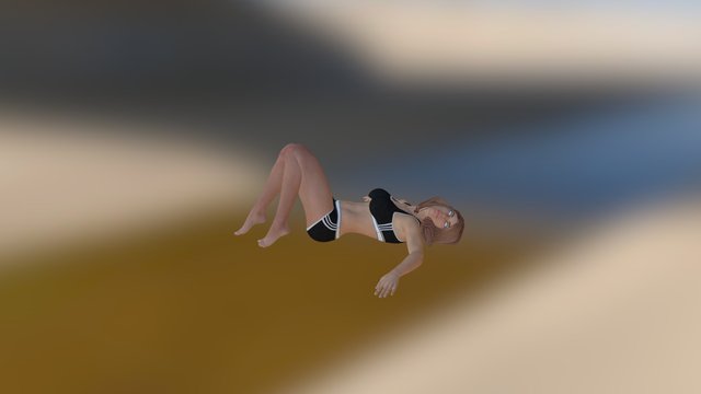 Kim Layingdown 3D Model