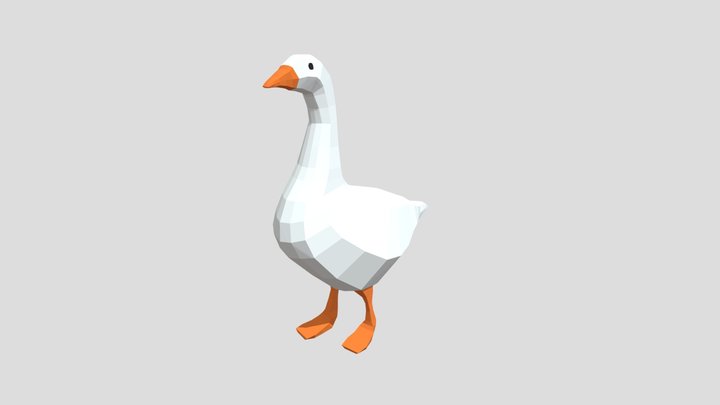Goose Low Poly 3D Model