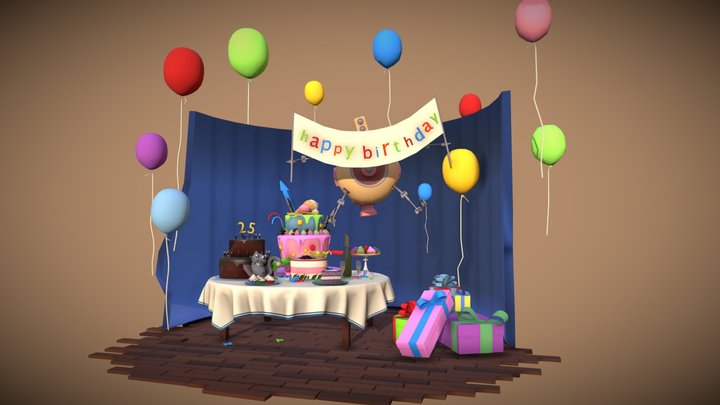 Group congratulations! 3D Model