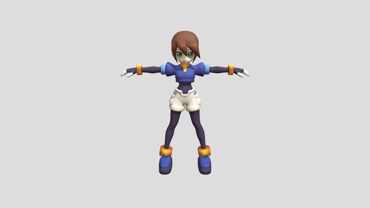 Megaman X Dive Aile (human form) 3D Model