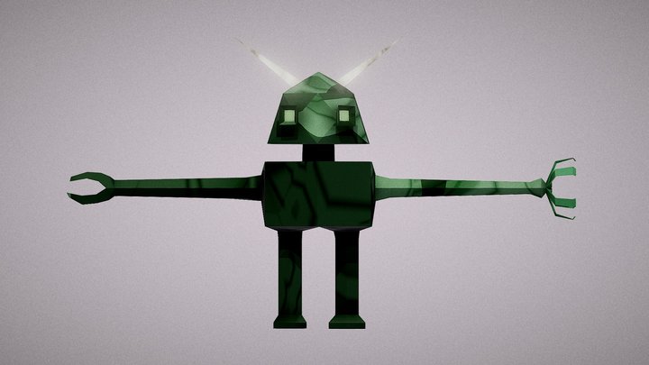 Lowpoly robot 3D Model