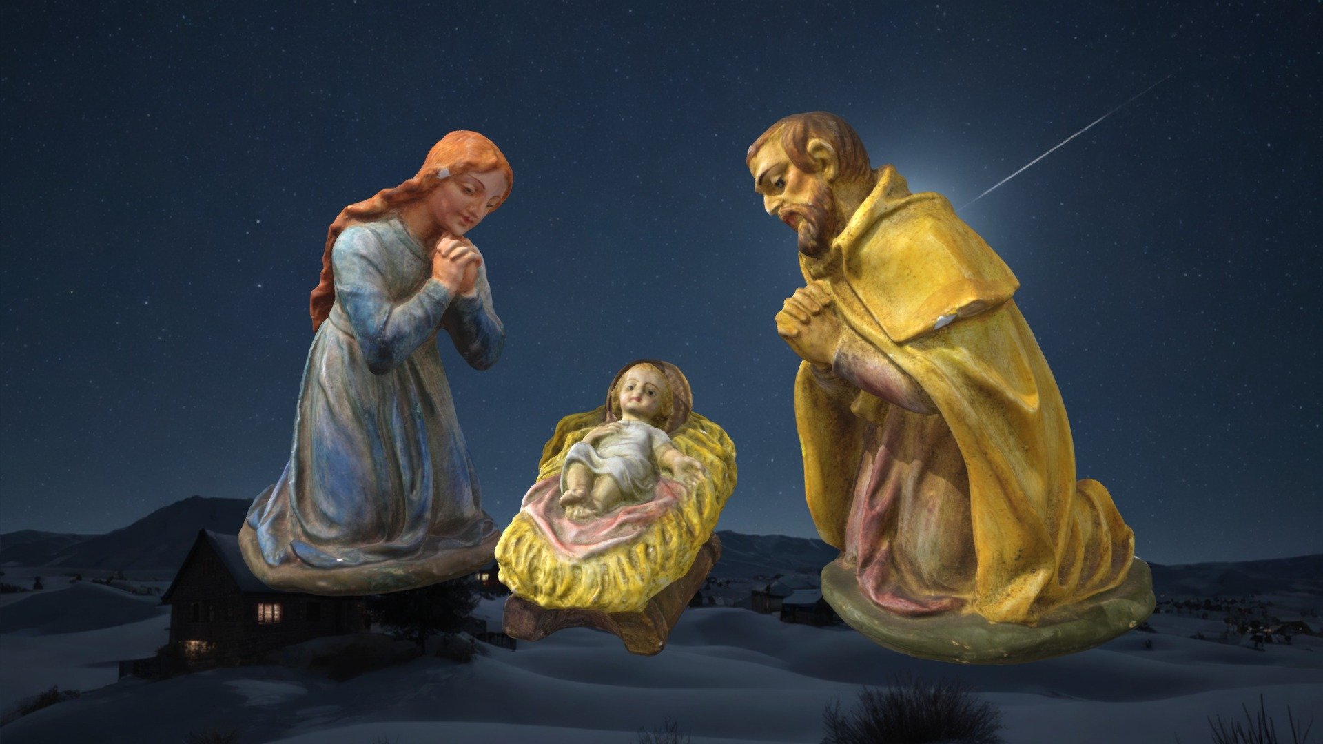 Vintage nativity figures - Holy- Family - 3D model by Kai Christmann ...