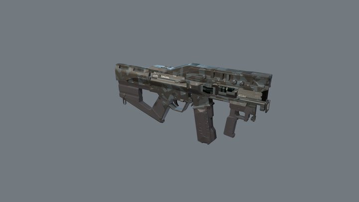 Cyberpunk rifle 3D Model