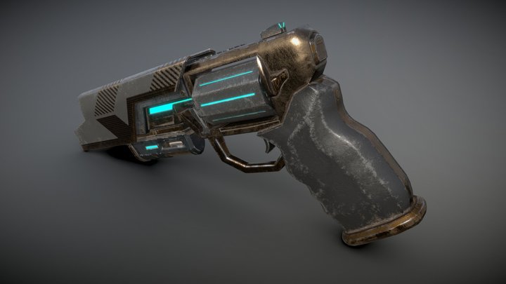SciFi Revolver: Mercenary 3D Model