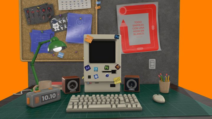 Computer Demo Reel 3D Model