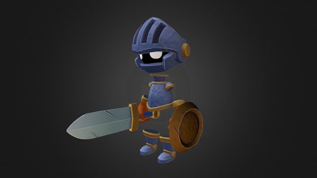 Chibi Knight 3D Model