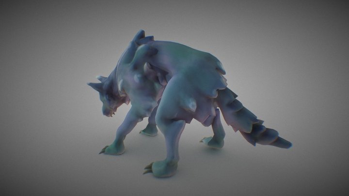 #3 Cartoony Wolf 3D Model