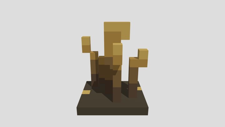 Dry Savanna Grass - Voxel 32x32 – Modello 3D gratuito STL