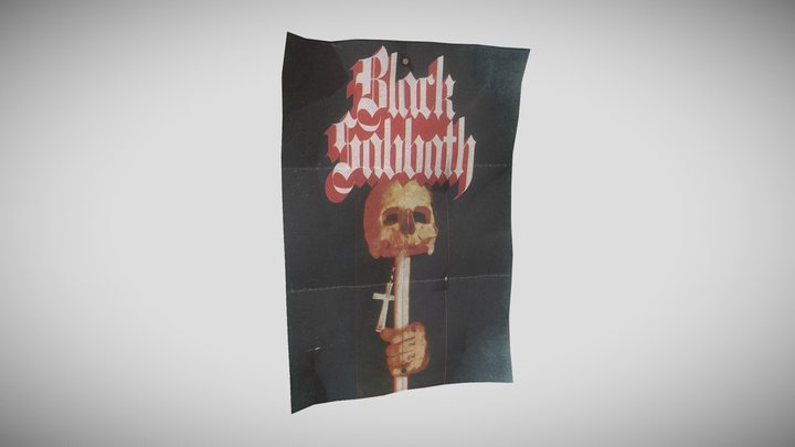 Black Sabbath Band Poster 3D Model