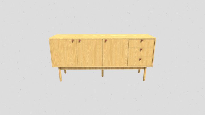 wooden drawer 3D Model