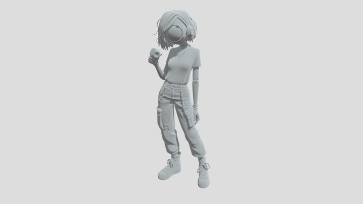 One-Eyed Photographer 3D Model
