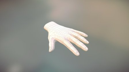 Low-Poly Hand With Animation 3D Model