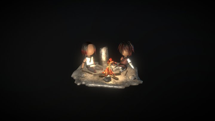 Me and Myself Low Poly Characters 3D Model