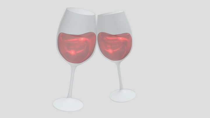 Taças de vinho 3D Model