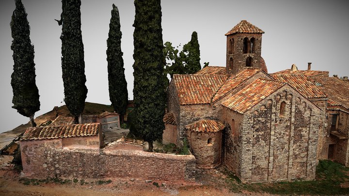 Església de Sant Sebastià de Montmajor (S.XI) v2 3D Model