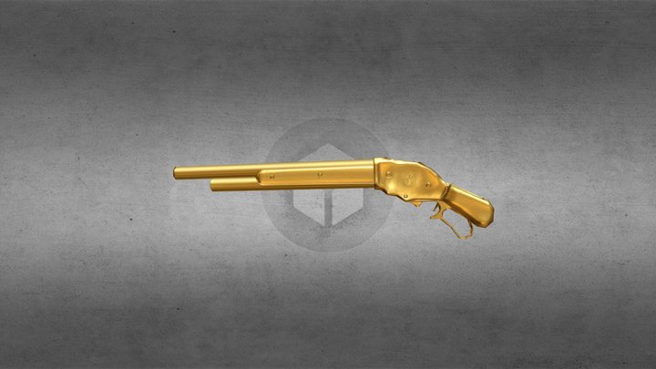 Free fire Golden M1887 3D model – Free 3D Model STL