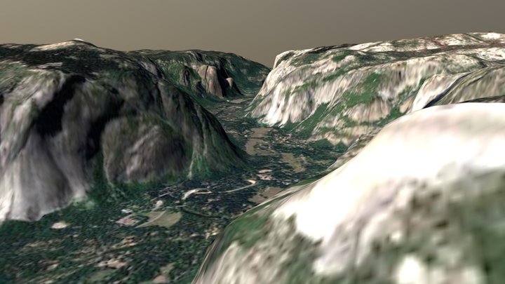 El Capitan Mountain, Yosemite Nationa Park 3D Model