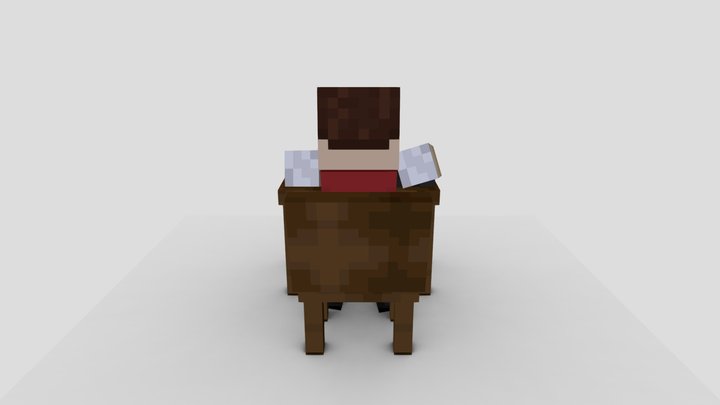 Иван с ноутбуком 3D Model