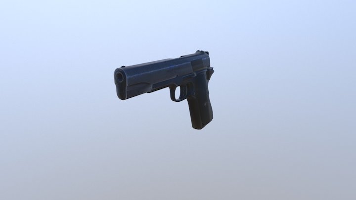 Gun-pbribl-blender build 3D Model