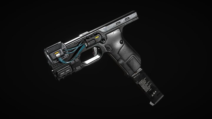 Sci-Fi Laser pistol "PLS - 89" 3D Model