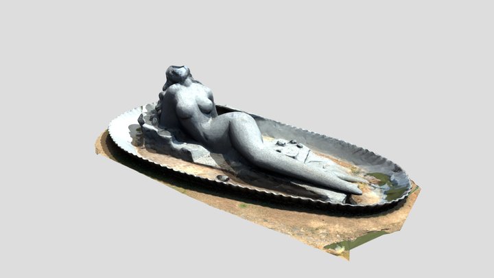 Stone Mermaid 3D Model