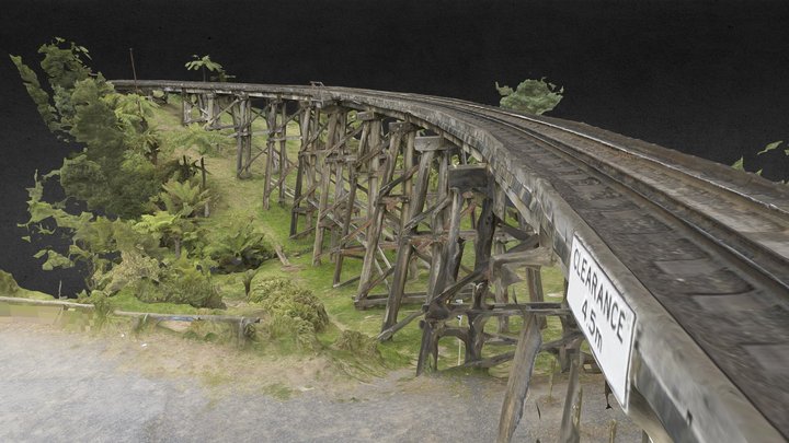 Monbulk Creek trestle bridge 3D Model