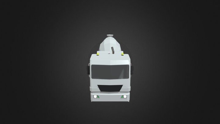 Low Poly Concrete Mixer - Construction Model 3D Model
