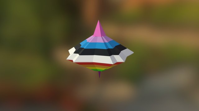Davis LGBT UFO Monopoly Piece 3D Model