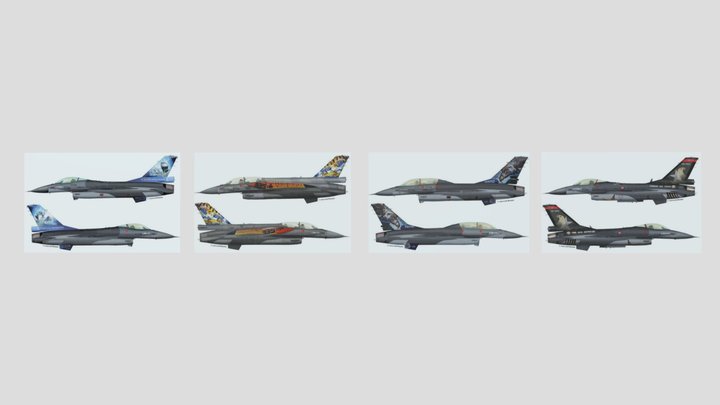 F-16 avatar object design templates. – Free 3D Model STL