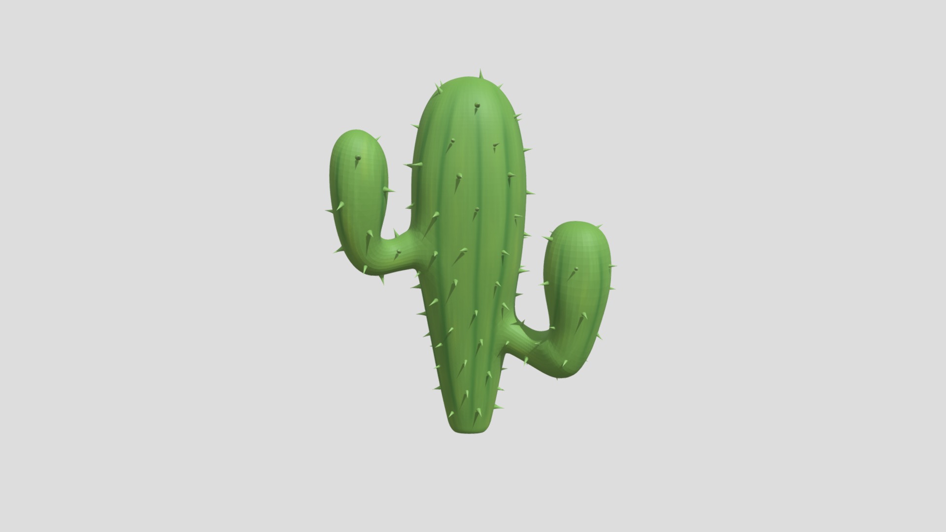 3D model Cactus - This is a 3D model of the Cactus. The 3D model is about a green cucumber on a white background.