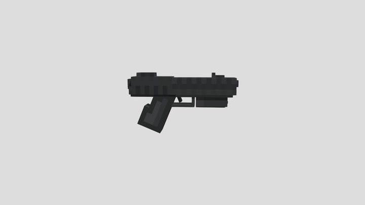 Low-poly Pistol 3D Model