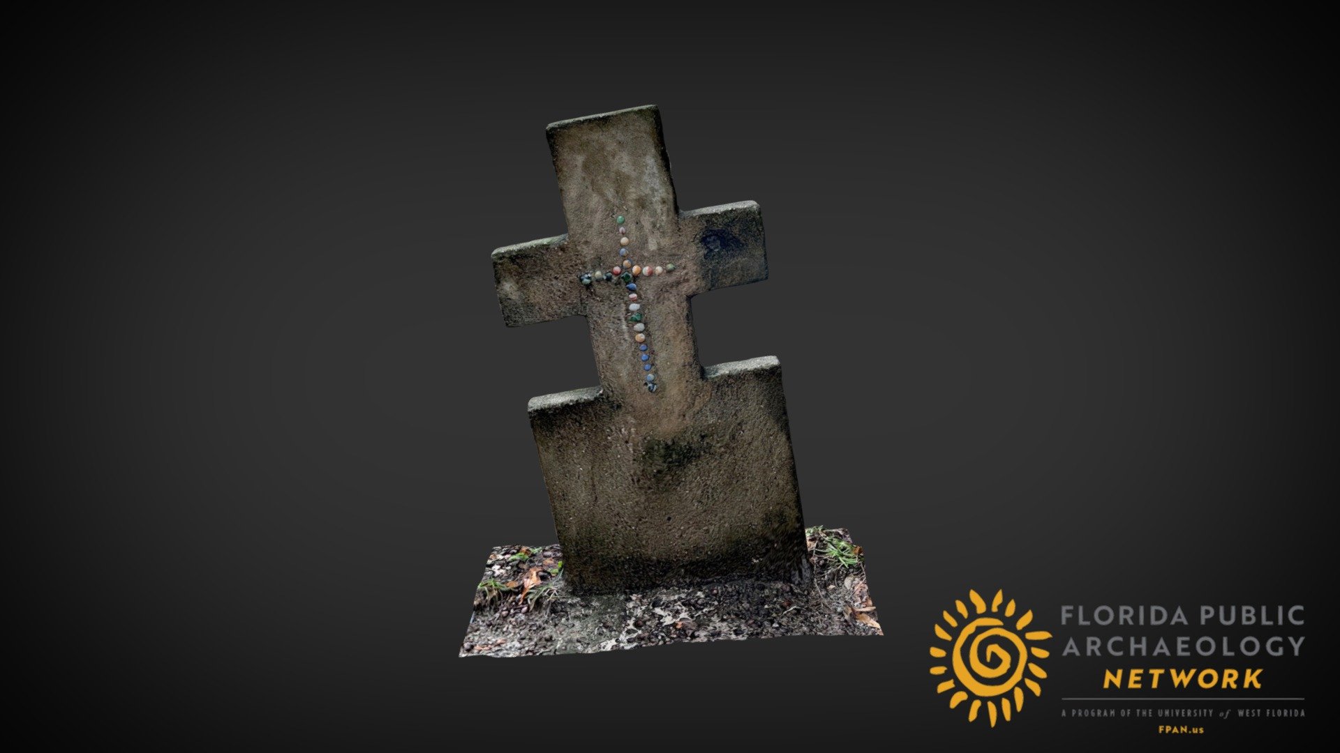 Cleaned Unknown Headstone with Marbles