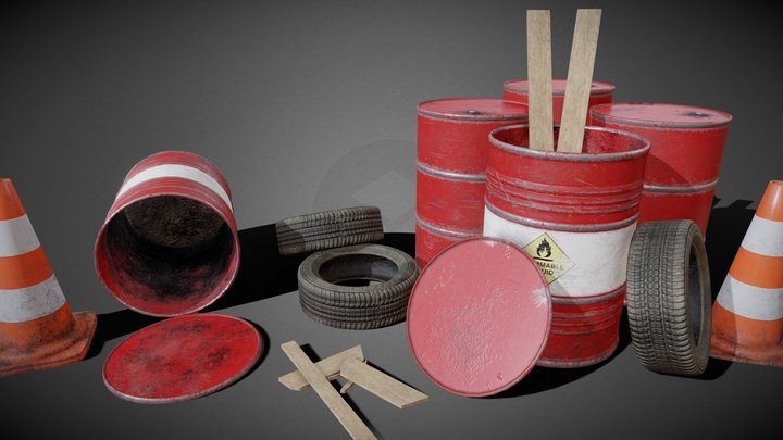 Construction Props 3D Model