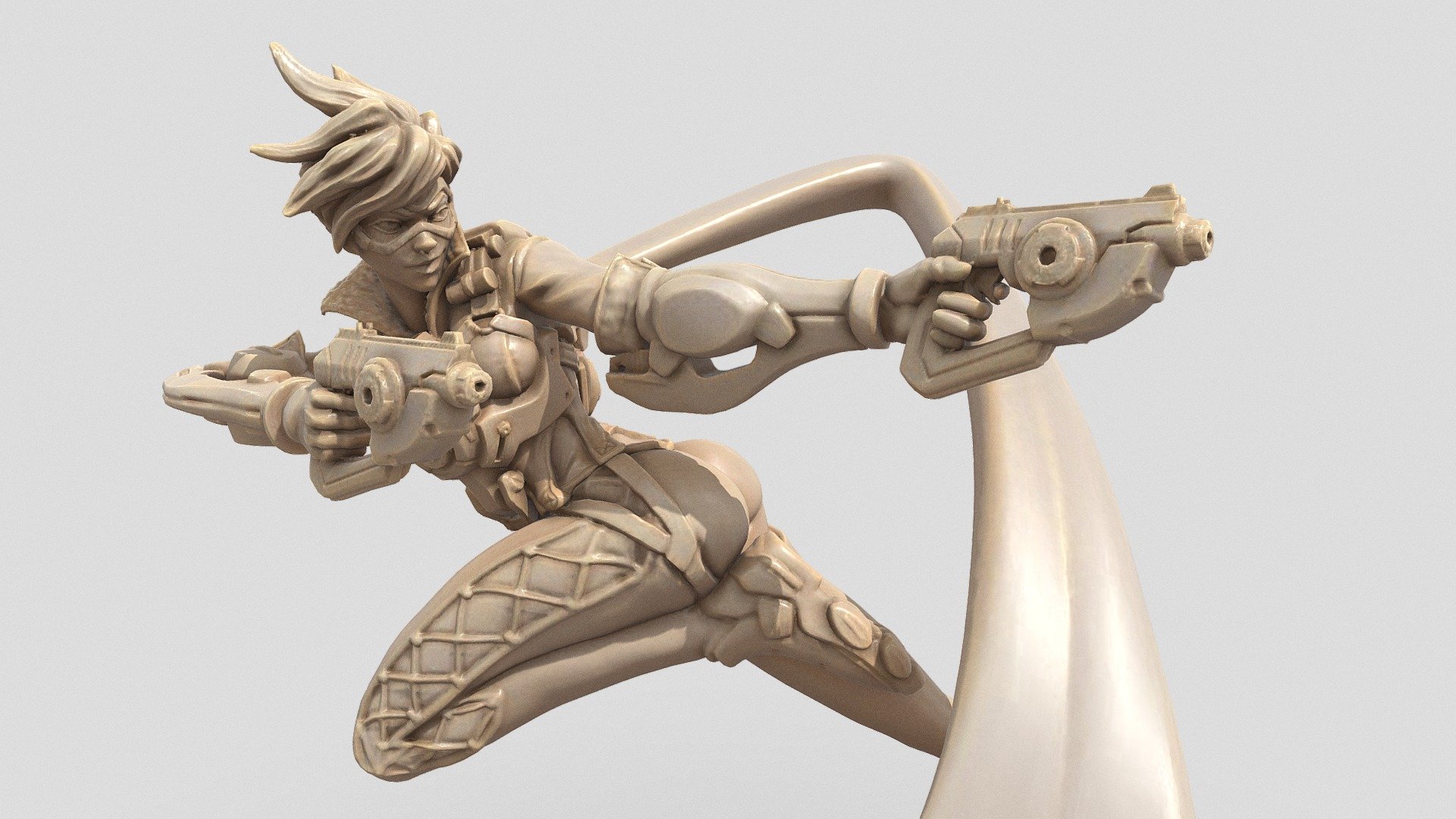 Tracer Overwatch 3d Printable Model Download Free 3d Model By Printed Obsession