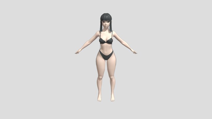 Anime_base_mesh_f_rhine7 3D Model
