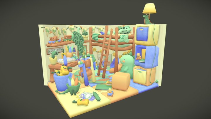 DAE Crib - Rawr! 3D Model