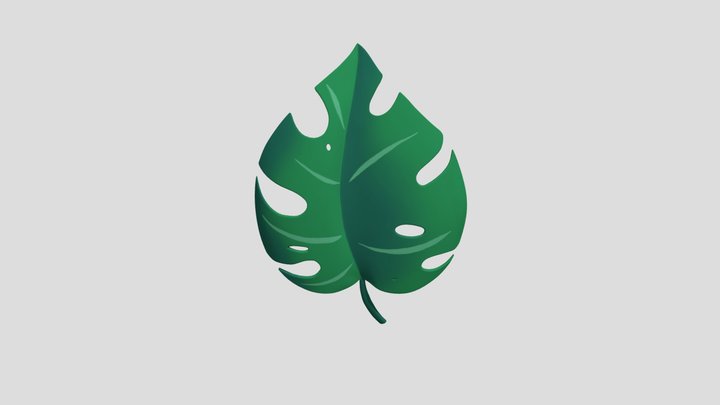 Tropical Leaf 3D Model