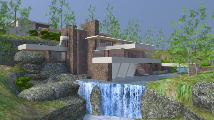 Fallingwater by Frank Lloyd Wright 3D Model