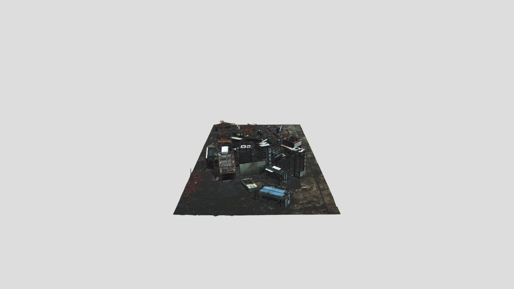 Scan Waste Electronic Components Pile