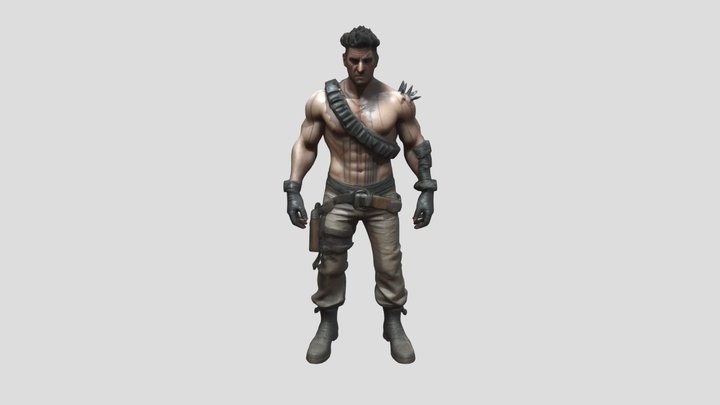 The character in the style of a lot of max 3D Model