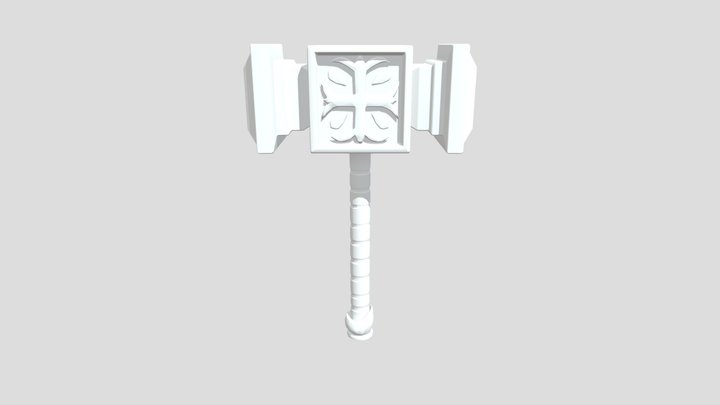 War Hammer (untextured) 3D Model